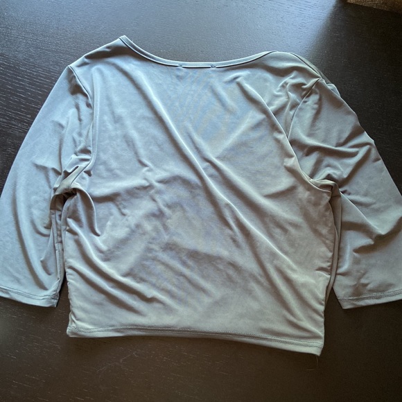 Fashionnova Olive Ruched Crop Top and Mini Skirt Set - Picture 6 of 8